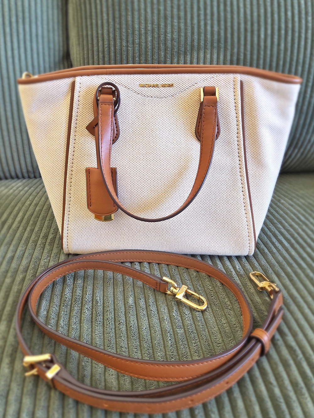 Michael Kors Taryn Small Canvas Convertible Crossbody Bag